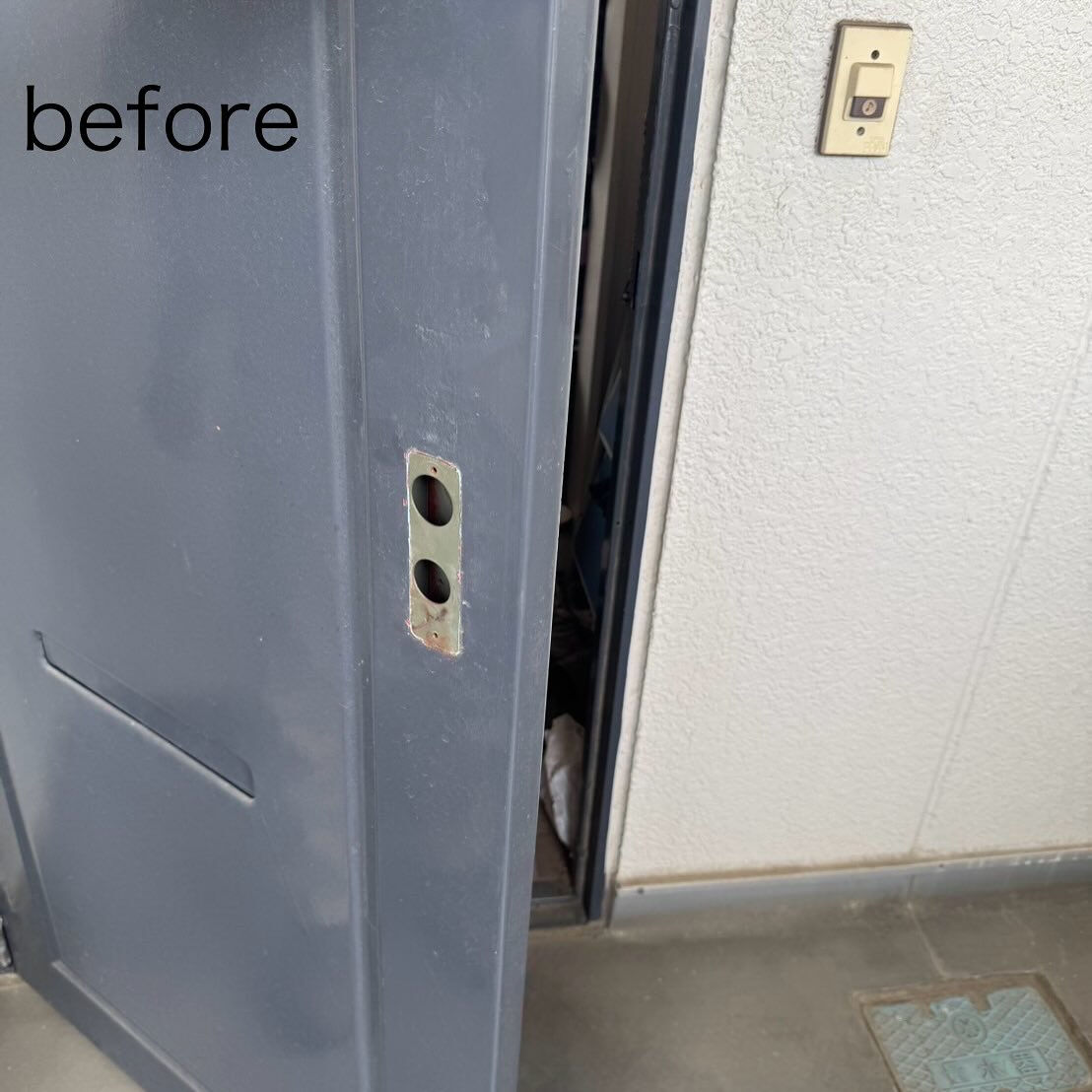 アパート・マンション : 玄関扉の鍵交換🔐@群馬県