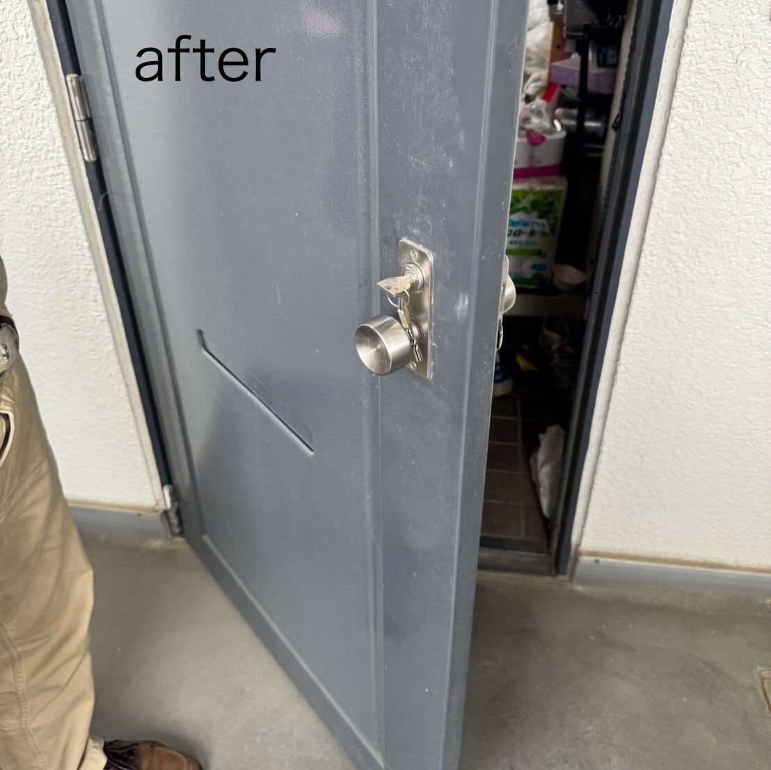 アパート・マンション : 玄関扉の鍵交換🔐@群馬県